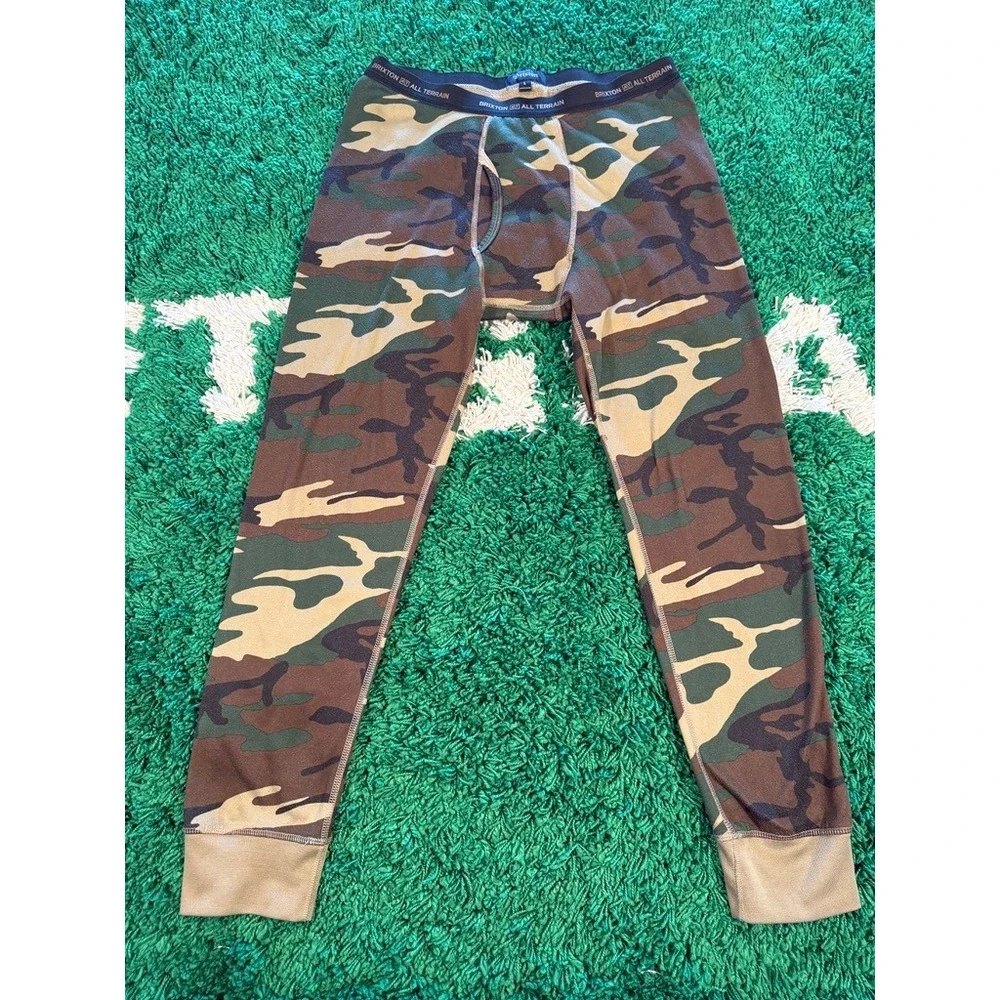 Brixton Thermal Base Layer Mens Large Camo Excellent All Terrain Long Johns